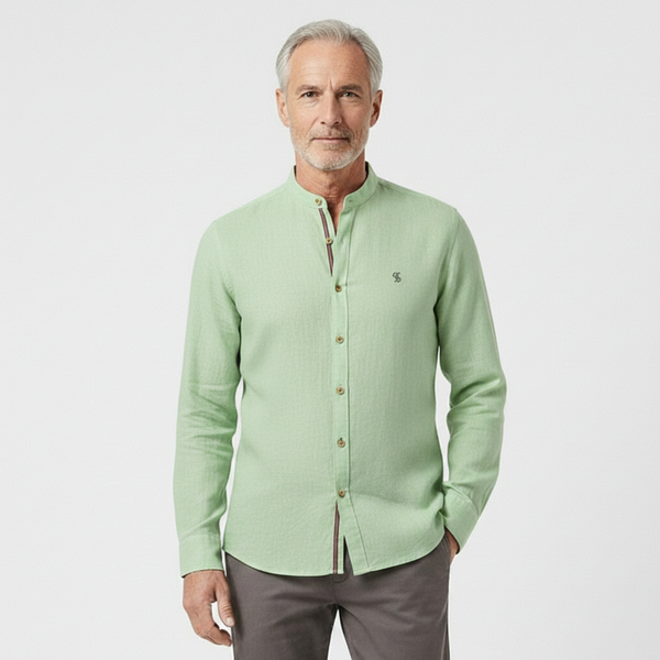 Strandco - Long Sleeve Band Collar Shirt
