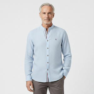 Strandco - Long Sleeve Band Collar Shirt
