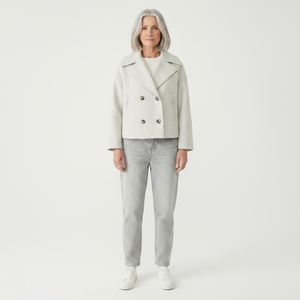 Clarvette - Cropped Double-Breasted Women's Jacket