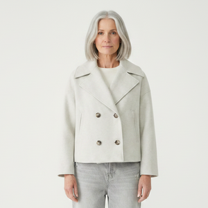 Clarvette - Cropped Double-Breasted Women's Jacket