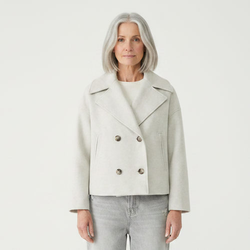 Clarvette - Cropped Double-Breasted Women's Jacket