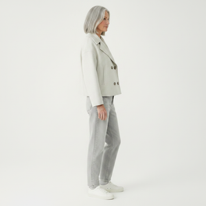Clarvette - Cropped Double-Breasted Women's Jacket