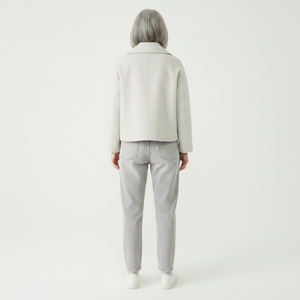 Clarvette - Cropped Double-Breasted Women's Jacket