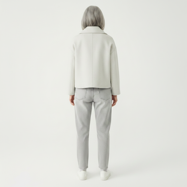 Clarvette - Cropped Double-Breasted Women's Jacket