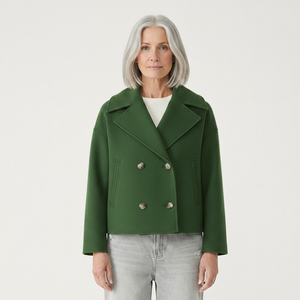 Clarvette - Cropped Double-Breasted Women's Jacket