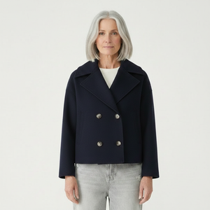 Clarvette - Cropped Double-Breasted Women's Jacket