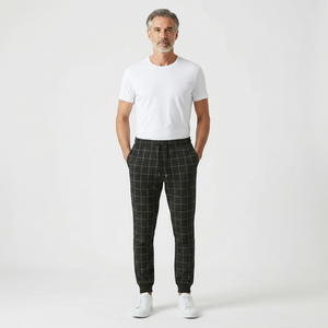 Griddex - Plaid Print Jogger Pants For Men