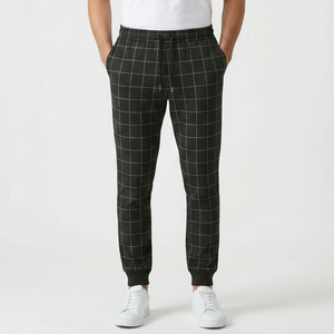 Griddex - Plaid Print Jogger Pants For Men