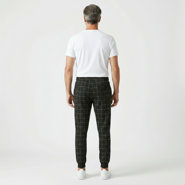 Griddex - Plaid Print Jogger Pants For Men