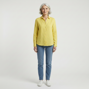 Flyrella - Button-Down Bird Print Blouse