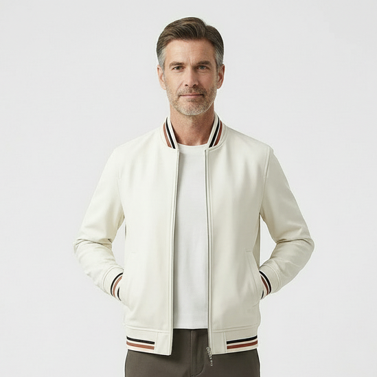Veltron - Zip-Front Athletic Bomber Jacket