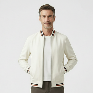 Veltron - Zip-Front Athletic Bomber Jacket