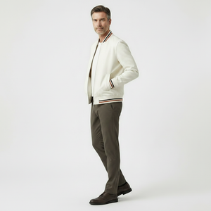 Veltron - Zip-Front Athletic Bomber Jacket