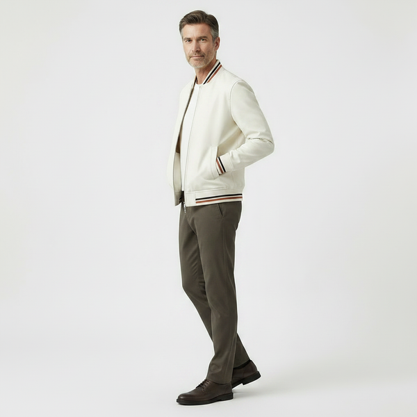 Veltron - Zip-Front Athletic Bomber Jacket