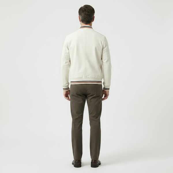 Veltron - Zip-Front Athletic Bomber Jacket
