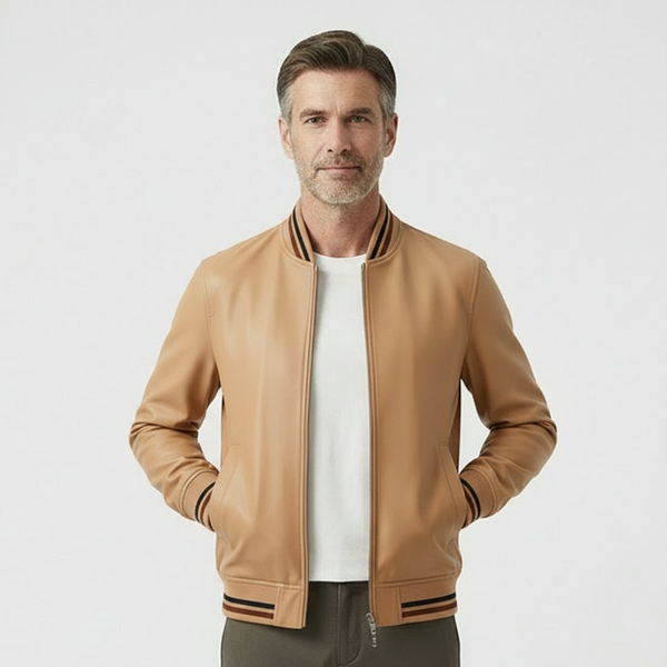 Veltron - Zip-Front Athletic Bomber Jacket