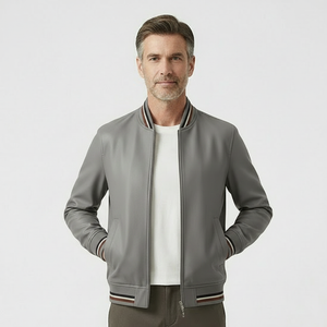 Veltron - Zip-Front Athletic Bomber Jacket