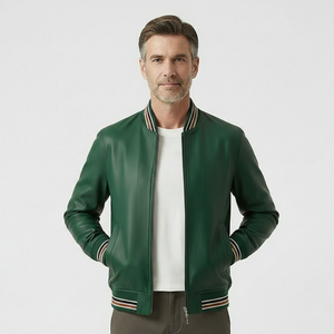 Veltron - Zip-Front Athletic Bomber Jacket
