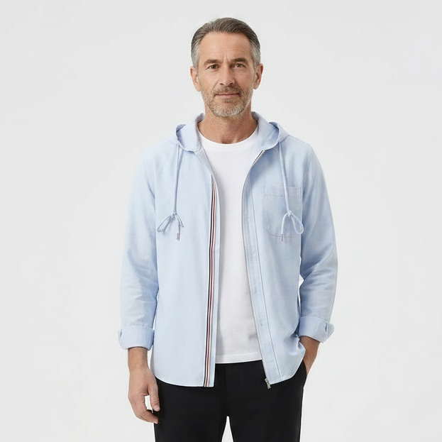 Brezivo - Relaxed Fit Hooded Zip Jacket