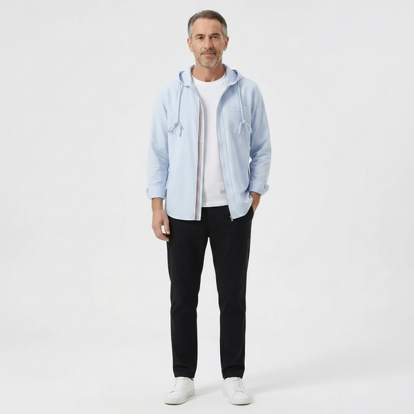 Brezivo - Relaxed Fit Hooded Zip Jacket