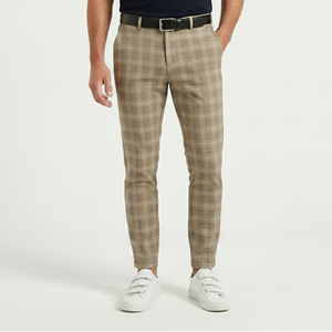 Plaidex - Slim Fit Plaid Chino Pants