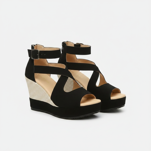 Knox - Wedge Heel Sandal With Ankle Strap
