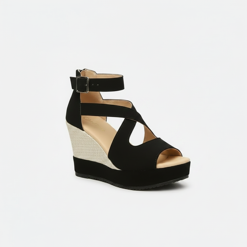 Knox - Wedge Heel Sandal With Ankle Strap