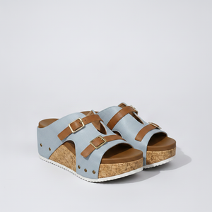 Lorena - Cork Platform Open-Toe Sandal