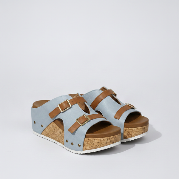 Lorena - Cork Platform Open-Toe Sandal