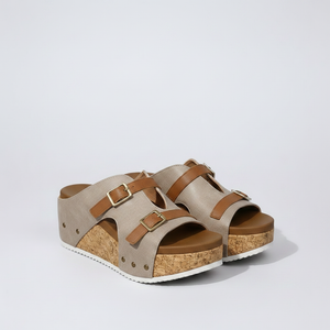 Lorena - Cork Platform Open-Toe Sandal