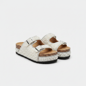 Mirelle - Embellished Open-Toe Platform Sandal