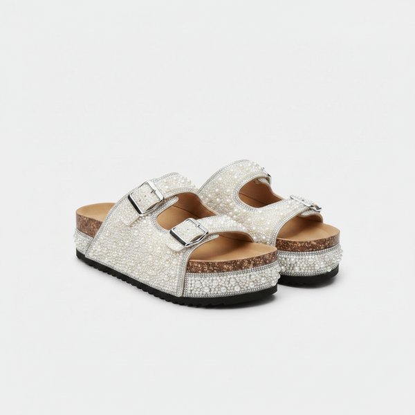 Mirelle - Embellished Open-Toe Platform Sandal