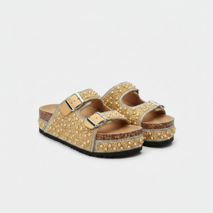 Mirelle - Embellished Open-Toe Platform Sandal