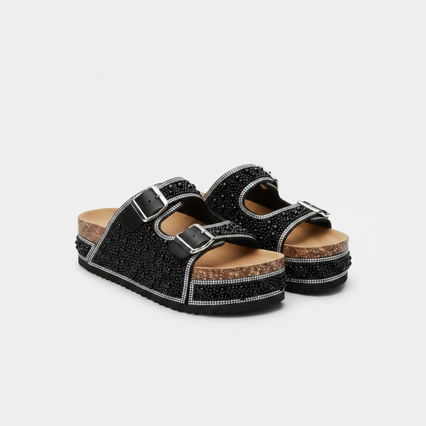 Mirelle - Embellished Open-Toe Platform Sandal