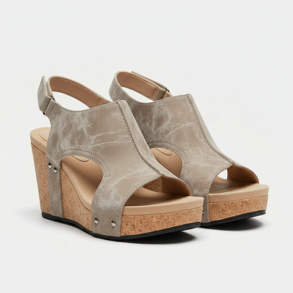 Hyacinth - Open-Toe Platform Wedge Sandal