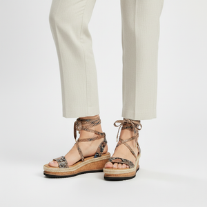 Galene - Lace-Up Ankle Wrap Platform Sandal