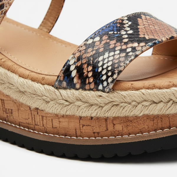 Galene - Lace-Up Ankle Wrap Platform Sandal