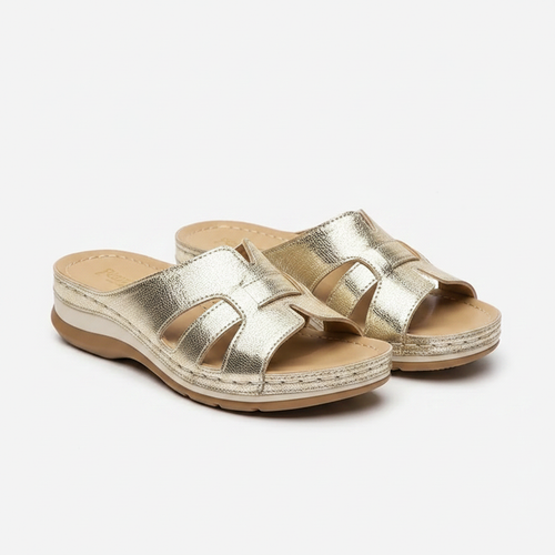 Evania - Open-Toe Flat Slide Sandal