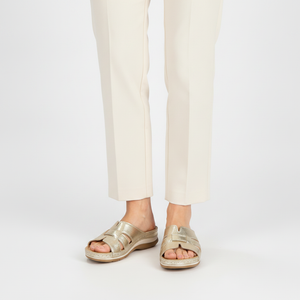 Evania - Open-Toe Flat Slide Sandal