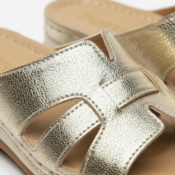 Evania - Open-Toe Flat Slide Sandal