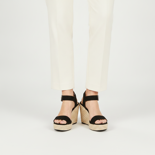 Delyra - Platform Wedge Ankle Strap Sandal