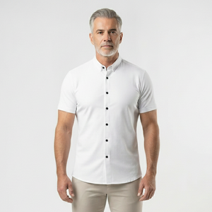 Slimvaro - Slim Fit Short Sleeve Button Shirt