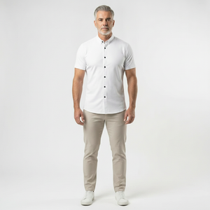 Slimvaro - Slim Fit Short Sleeve Button Shirt