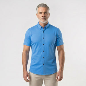 Slimvaro - Slim Fit Short Sleeve Button Shirt