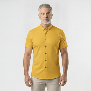 Slimvaro - Slim Fit Short Sleeve Button Shirt