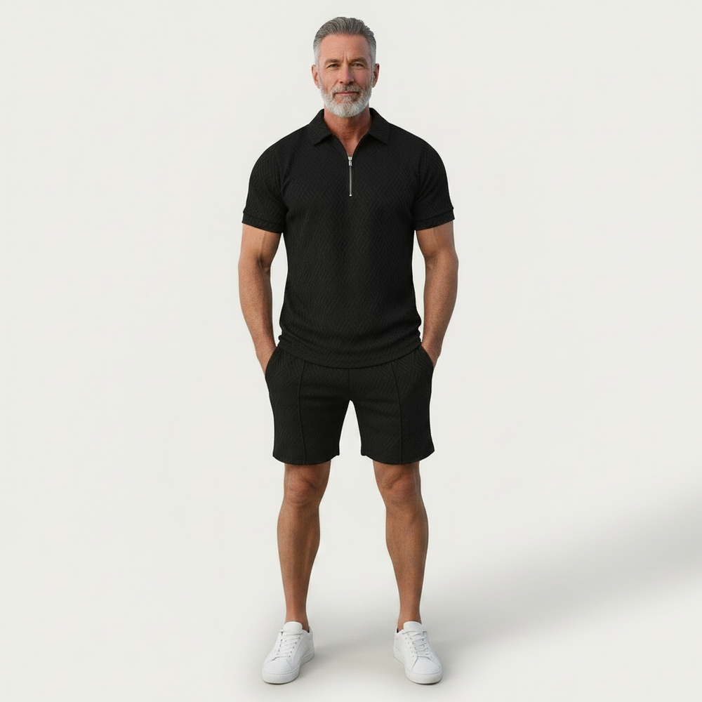 Zoltrek - Matching Zip Polo And Shorts Set