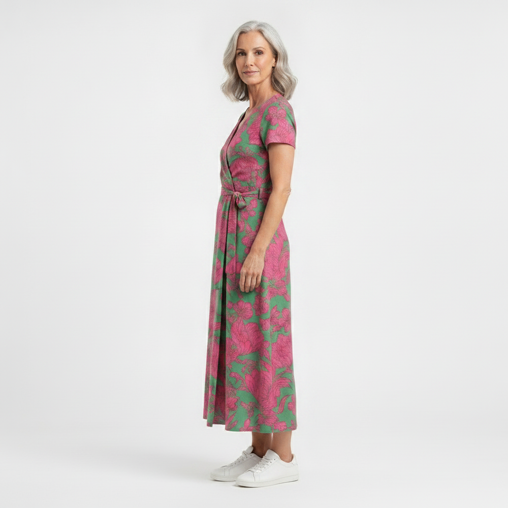 Blossomwrap - Floral Wrap Midi Dress