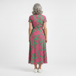Blossomwrap - Floral Wrap Midi Dress