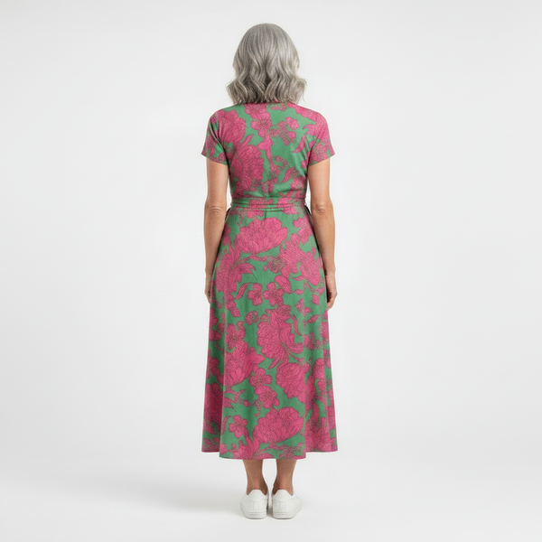 Blossomwrap - Floral Wrap Midi Dress