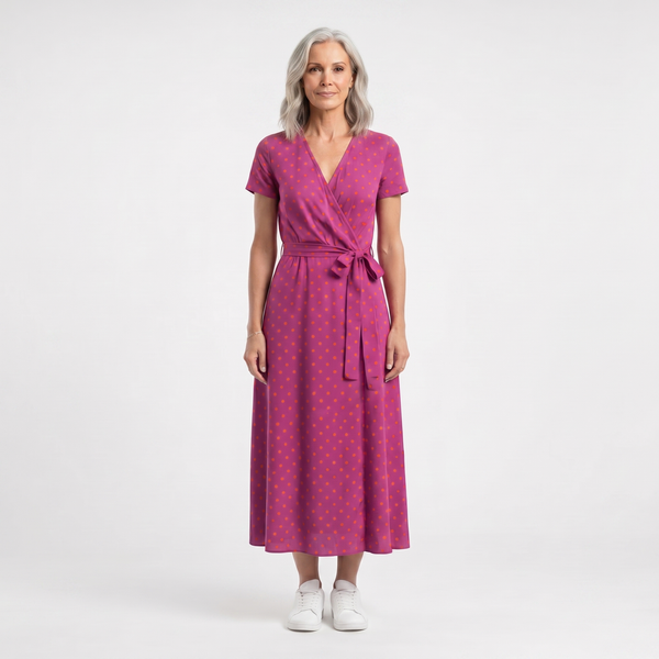 Blossomwrap - Floral Wrap Midi Dress